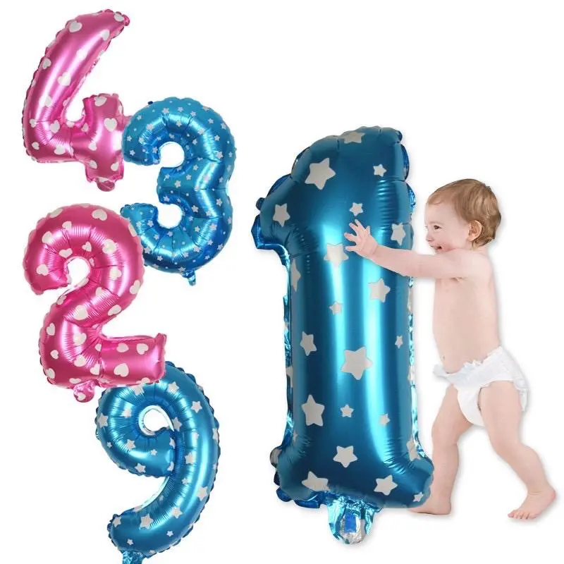 Angka biru 80cm 1pcs