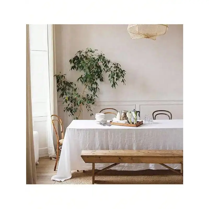 Modern Cotton Linen White Tablecloth Home Decoration Tablecloth Wedding Decoration Tablecloth 1
