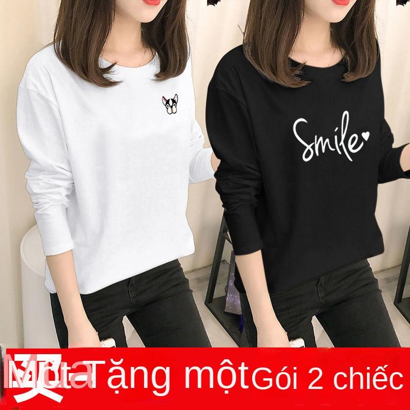 Product Introduction of Áo Thun Dài Tay Dáng Rộng Phong Cách Hàn Quốc, Hàng Mới Về Mùa Xuân Và Mùa Thu, Dành Cho Học Sinh Nữ, Áo Mặc Bên Trong Thường Ngày Áo Dễ Phối Đồ Mua Một Tặng Một Khuyến Mãi Miễn Phí 11