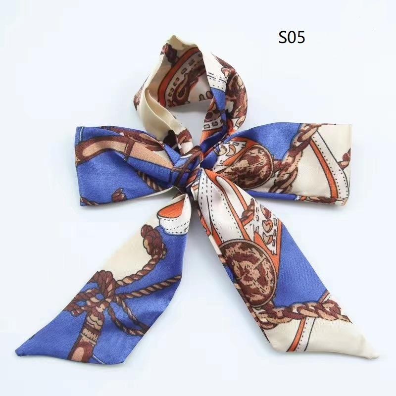 Product Introduction of Hot Sale Classic Retro Decorative Slim Narrow Scarf for Bag Handle Wrapping Small Ribbon Scarf Ladies Neck Scarf 14