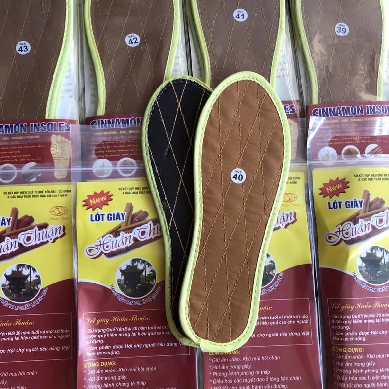 (Combo 5 đôi ) Lót đế giầy hương quế, độn đế giày khử mùi hôi phù hợp với cả nam và nữ