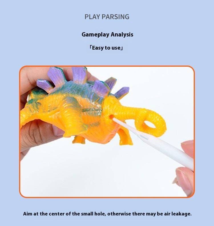 Product Introduction of New Unique TPR Blowing Dinosaur Animal Release Toy Inflatable Dinosaur Stress Relieving Forget Bobo Ball for Sale 7