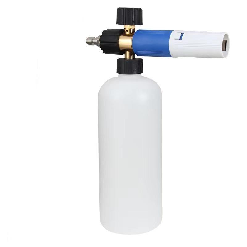 High Pressure Foam Cannon, Dual Adjustable Nozzle Snow Wash Cannon with Bottle, Professional Car Foam Cannon Fits Most Pressure Washing 0