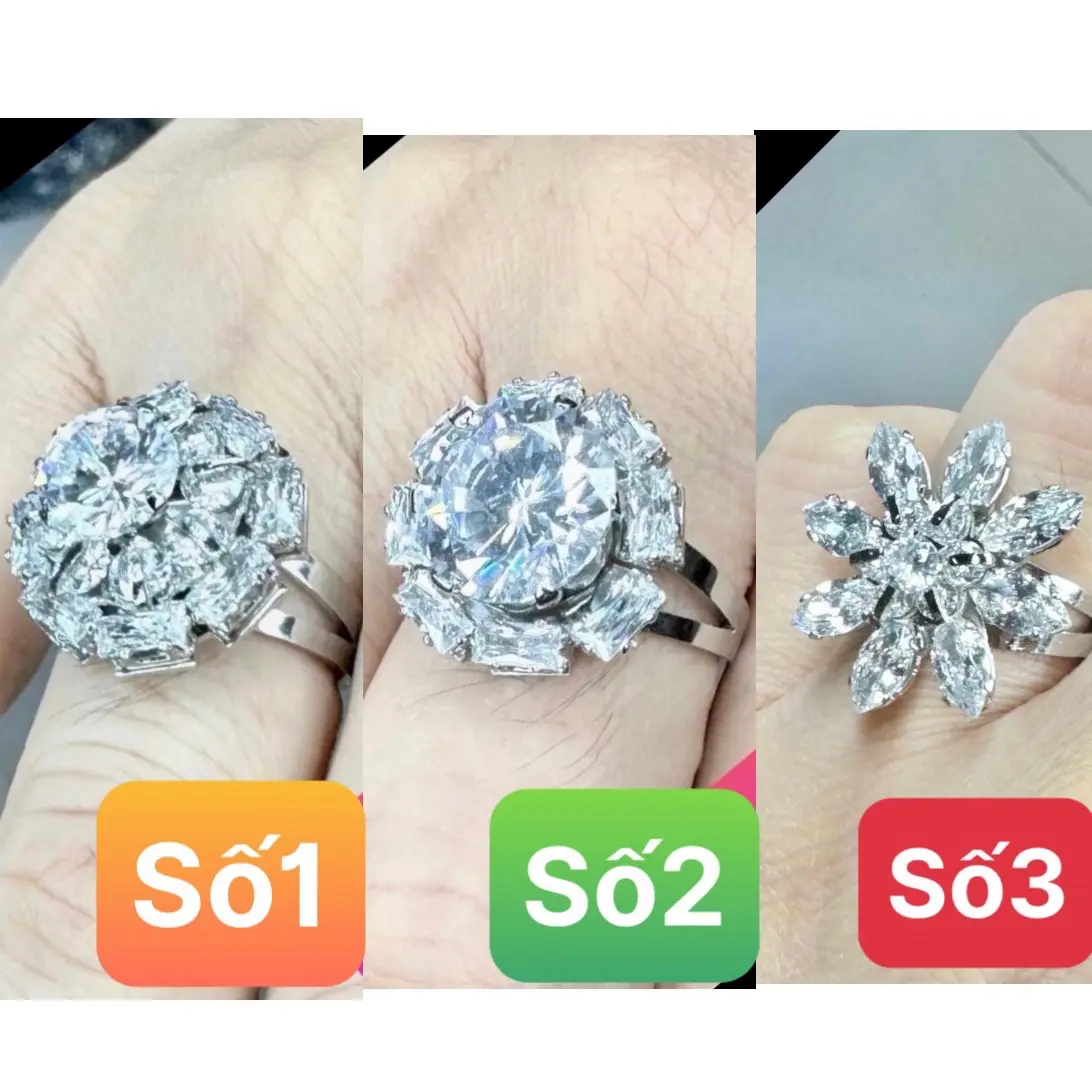 Nhẫn inox hột đá