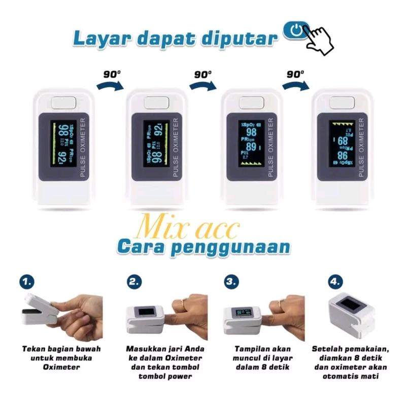 Alat ukur okxymeter kadar oksigen darah pulse okxymeter LK87 1