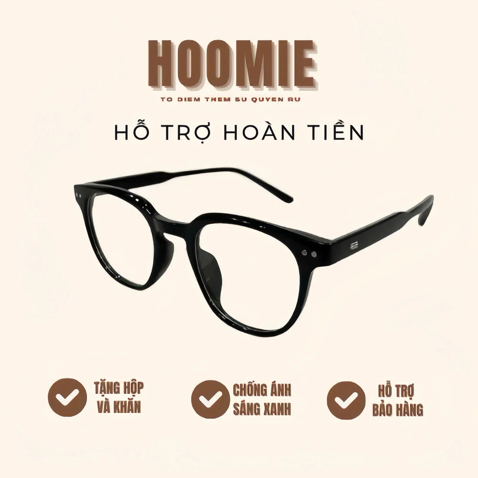 Kính Mắt Cận Râm Unisex Hoomie Chống Tia UV Ánh Sáng Xanh - Mắt Kính