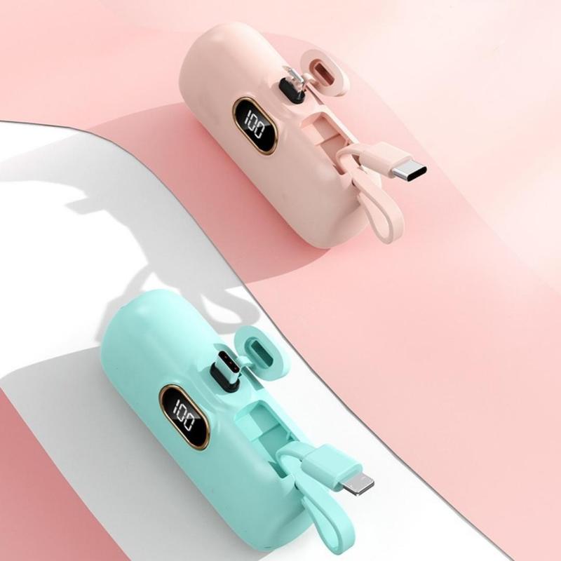 Product Introduction of Portable Power Bank, 1pc 5000mAh Mobile Power Bank, USB Rechargeable Hand Warmer, Small Portable Charger for iPhone 15/15 Plus/15 Pro/15 Pro Max, AirPods 2