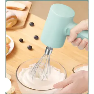 Mixer elektrik 3 kecepatan yang dapat diatur, mixer tangan tanpa kabel, mixer adonan kue elektrikkeluarga