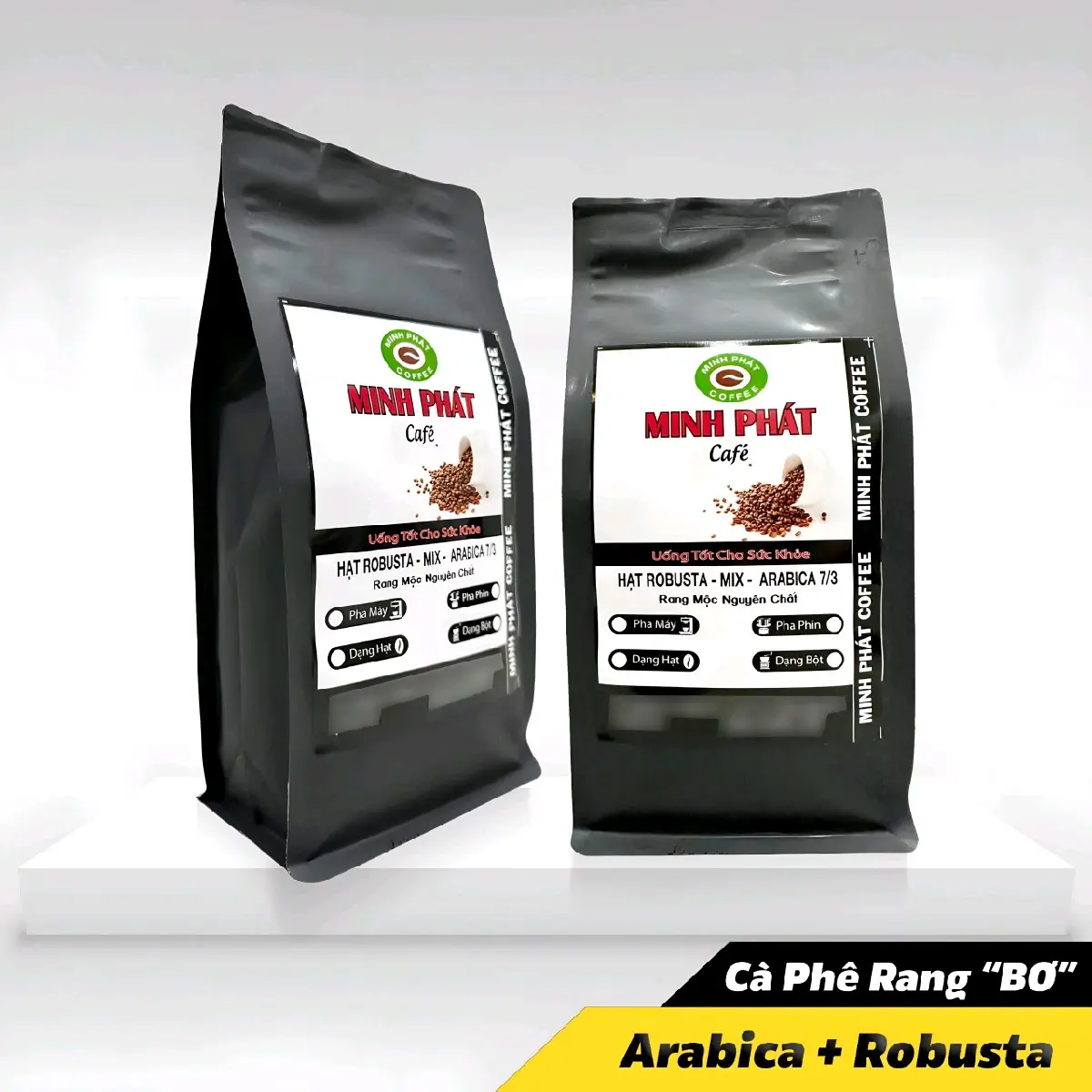 [Cafe rang bơ] 1kg Cà Phê Robusta & Arabica Mix 7/3 - Coffee Thiên Nhiên Thơm Ngon Từ Cầu Đất