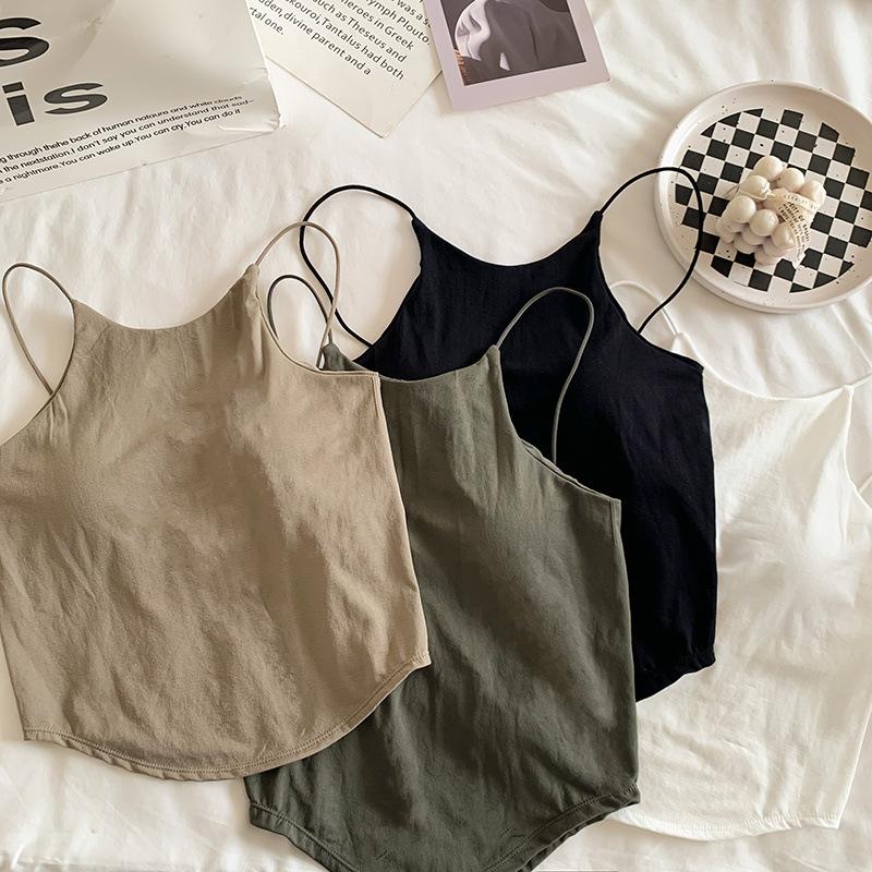 Product Introduction of Áo Vest Không Dây Hở Lưng, Màu Trơn Có Đệm Ngực, Áo Ống Ôm Sát Áo Sơ Mi Cơ Sở Ngắn, Cô Gái Nóng Bỏng Dễ Thương Và Gợi Cảm 15