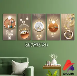 [ BUKAN LAMPU ] SET HIASAN DINDING SET ISI 5 KAYU AESTHETIC PAJANGAN DINDING DAUN WALL DECOR (1 SET ISI 5) Dipasang di Dinding Satu Sisi DEKORASI DINDING ESTETIK