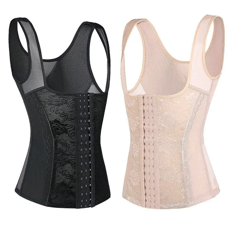 Korset Longtorso Pelangsing Perut Buncit Wanita - Korset Melahirkan - Baju Pelangsing Korset Wanita Bermotif Polos High Waist Pengecil Perut Stagen 6 Pengait 2 Penyangga Nude Daleman Kebaya