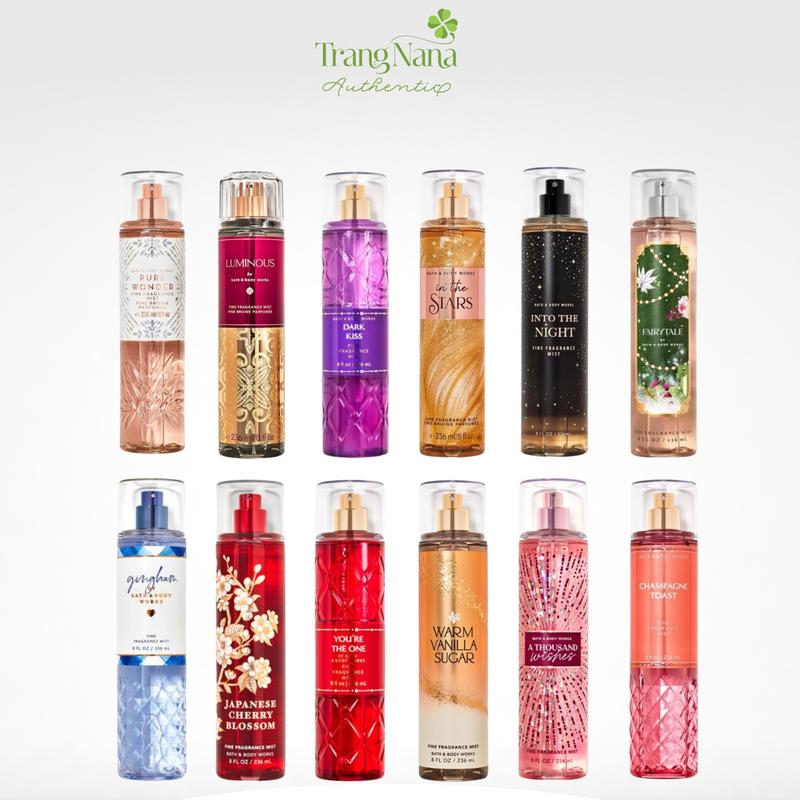[ Tặng túi ] Body Mist Bath Body Works Xịt Thơm Body Hương Nước Hoa Nữ, Body Mist Full Size 236ml, Body Mist Đi Học, Xịt Thơm Quần Áo, Xịt Thơm Phòng - Perfume Women Cosmetic