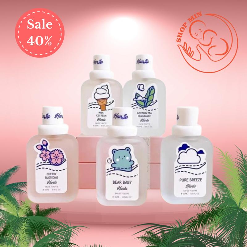   HÀNG MỚI VỀ  Nước hoa trẻ em Xịt thơm quần áo Hanlu Nước hoa cho bé BEAR BABY Xịt đuổi muỗi an toàn cho bé 50ml 