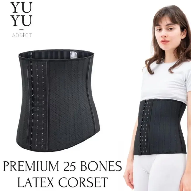YUYUADDICT - Korset Premium Latex 25 Tulang Waist Shaper Stagen Tulang Kait DD pembentuk