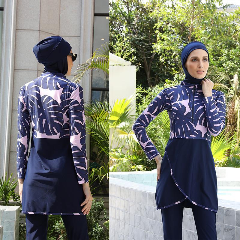 Product Introduction of S-6XL3 Pieces Plus Size Muslim Swimwear Swimsuit Swimming High Quality Bathing Suit Women 89
