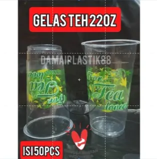 Gelas Es Tea 16oz Gelas ES Teh Manis 16 oz Pop Ice Starindo 16 Oz Gelas Bubble cup Of Tea isi 50 22oz 22 Oz