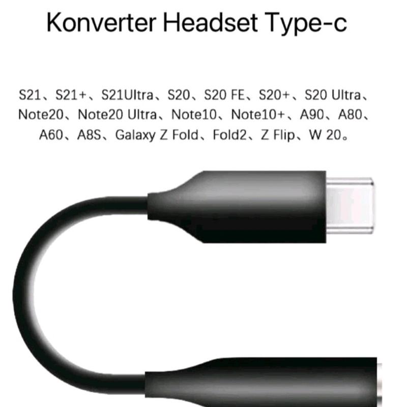 Adapter Konverter Sambungan Headset type-c TO Jack Audio 3.5mm Accessories Headphone Earphone 3
