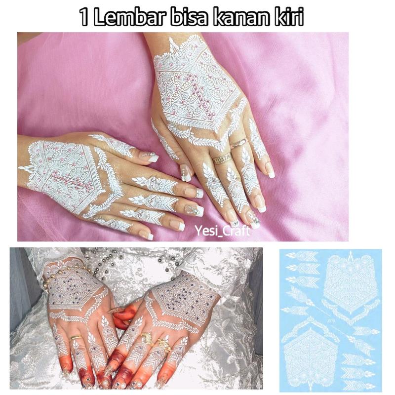 HENNA INSTAN WHITE (1pcs bisa kanan kiri) 4