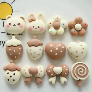 JIBBITZ, STICKER, CHARM GẤU THỎ NÂU TRANG TRÍ DÉP SỤC