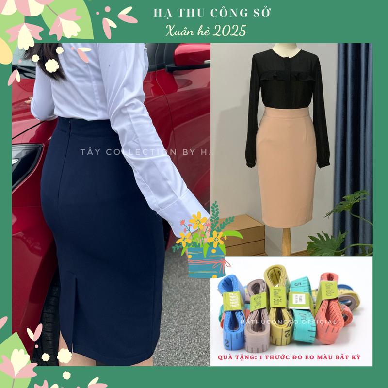 Chân váy 2 lớp Bút chì dài 60cm qua gối Hạ Thu Công Sở