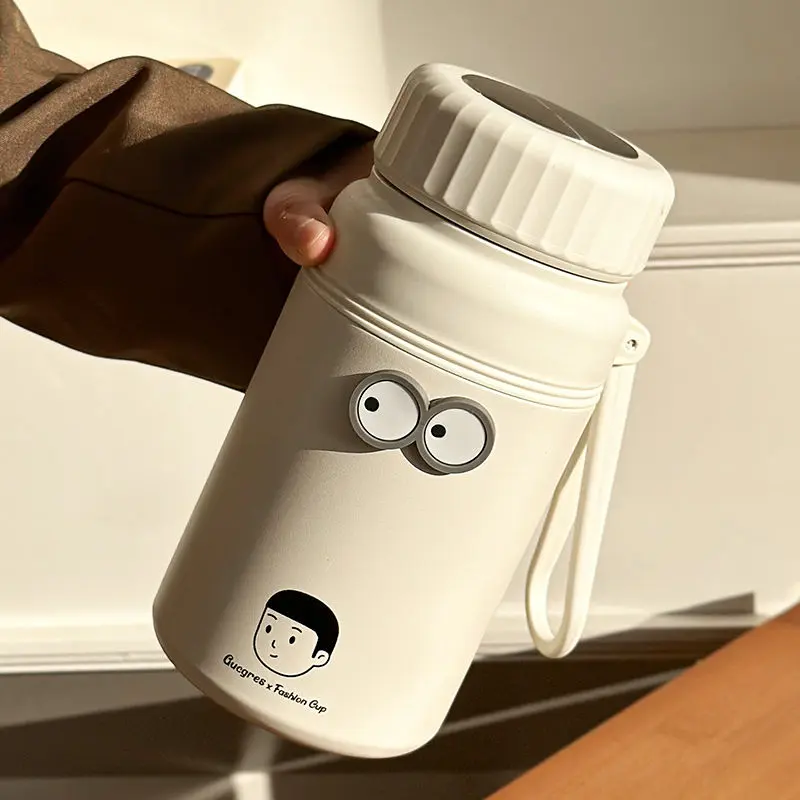 Cốc Cách Nhiệt, Cấp Thực Phẩm 316, Dung Tích Lớn (1000ml), Thích Hợp Cho Học Sinh Nữ, Cốc Nước Giữ Nhiệt, Bộ Lọc Trà Ưa Nhìn Nồi Cách Nhiệt 3