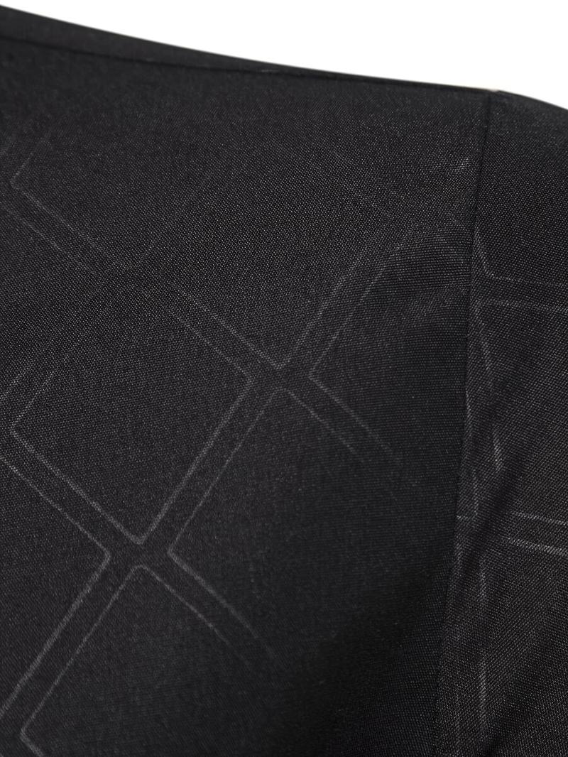 Product Introduction of Men's All Over Print Long Sleeve Shirt, Casual Comfy Button Front Top for Business Work Office, Men's Clothes for All Seasons, Menswear 5