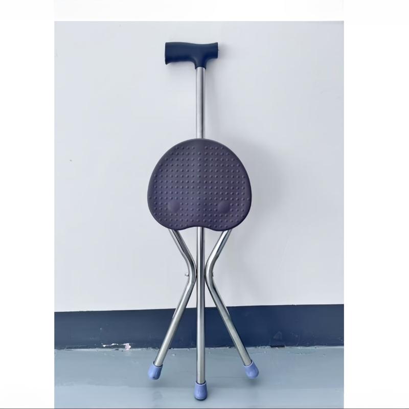 Product Introduction of A 2-in-1 Portable Folding Cane and Chair Combo, with Height Adjustment, Quickly Folds into a Cane or Chair, Three Golden Ratio Fixed Triangle Brackets, Can Be Used as a Hiking Stick, Suitable for Indoor and Outdoor Use, Sports Enthusiasts, Young People 2