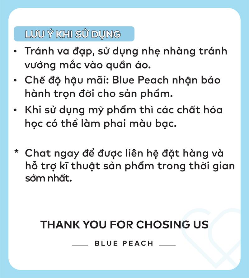 Product Introduction of Lắc Tay Bạc Blue Peach LT Huyền Thoại Biển Xanh LT165 0