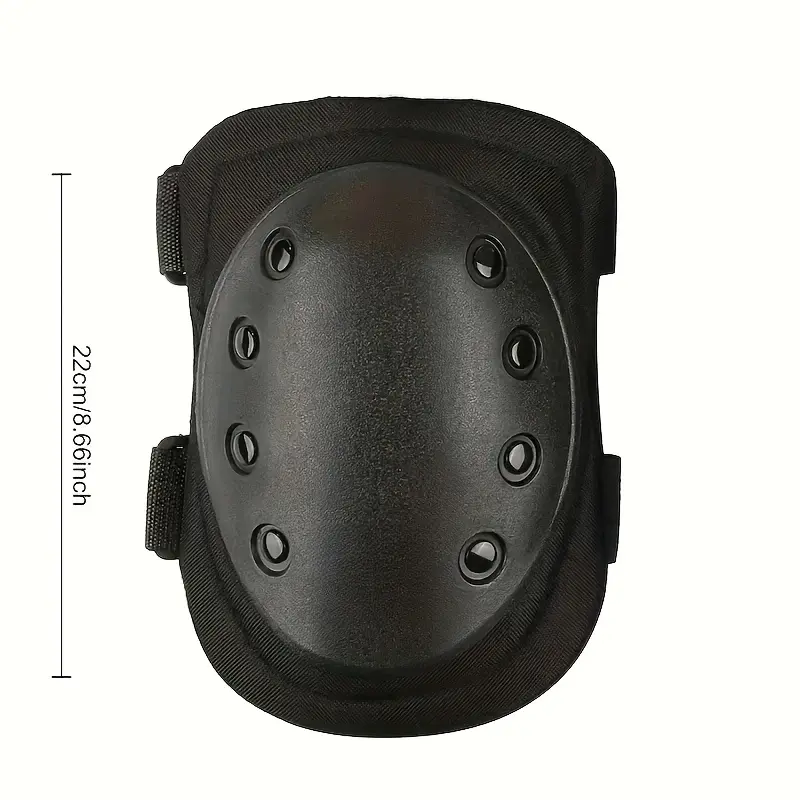 [Black EVA/PE Knee & Elbow Pads] Black Knee & Elbow Pads Set with Air Cushion - EVA/PE, Buckle Closure for Ice Skating & Outdoor Sports Safety 0