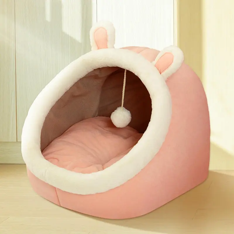 Cat Bed, 1 Count Cute Rabbit Shaped Pet Bed, Pet Sleeping Bag, Pet Supplies for Indoor Outdoor Use (It is Recommended to Take One Size Larger) 3