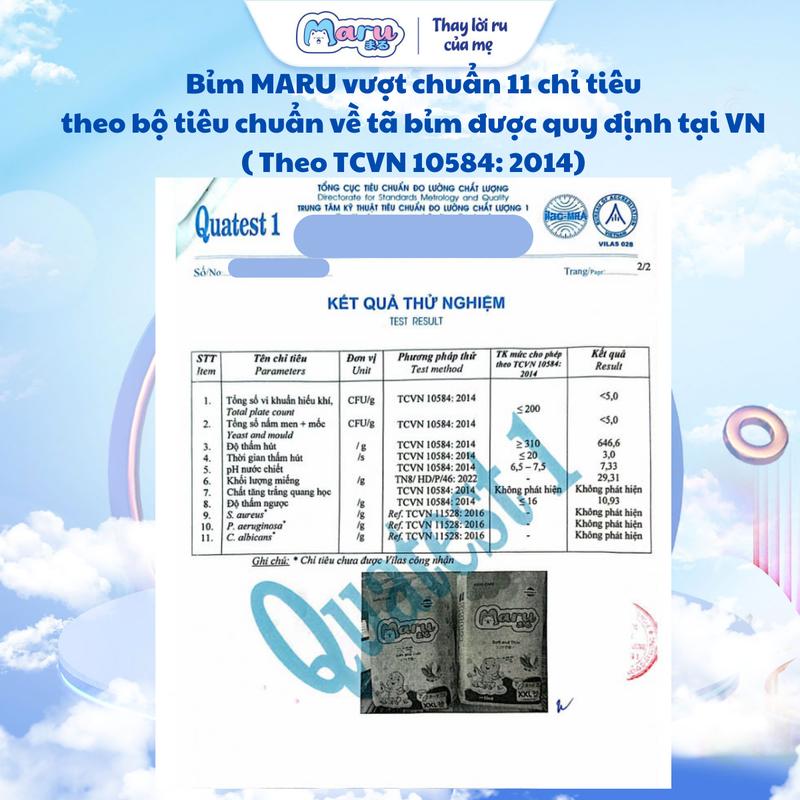 Product Introduction of [TẶNG NGAY 1 XE CHÒI CHÂN CON CỪU] Tã Bỉm Maru công nghệ Nhật form to, mềm mại, thấm hút qua đêm, an toàn lành tính 4