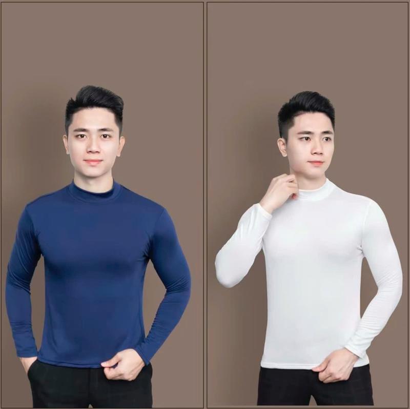 COMBO 2 Áo giữ nhiệt lót nỉ thu đông nam nữ ấm áp co giãn 4 chiều trẻ trung thanh lịch form hợp - Hoodie, Menswear Nhung 7