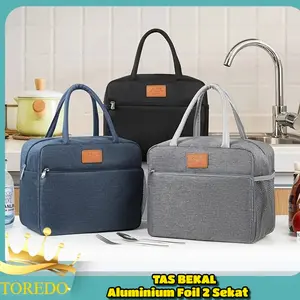 TOREDO Tas Bekal Makan / Cooler Lunch Bag / Box Makanan Aluminium Foil 2 Sekat