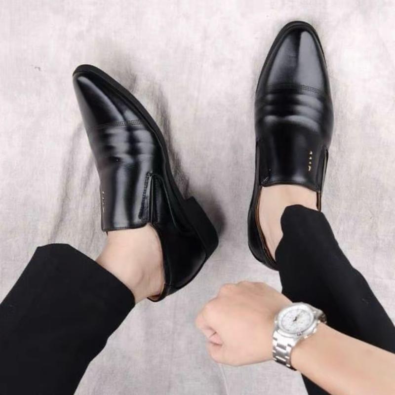 Giày tây nam đế cao 2-3cm da mềm, khâu đế, size từ 38 đến 43 - T3