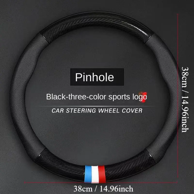 Car Steering Wheel Cover, Durable Steering Wheel Protector with Non-slip Lining, Breathable Steering Wheel Cover for Car Interior Decoration 2