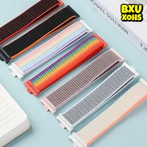 [Tali Jam Tangan] Nilon Nylon Loop Strap Band for Xiaomi Redmi Watch 6 / Redmi Watch 5 / Redmi Watch 4 Strap Replacement Band Wristband Accessories Belt Bracelet Smartwatch for Xiaomi Mi Band 8 Pro / Mi Band 9 Pro Strap