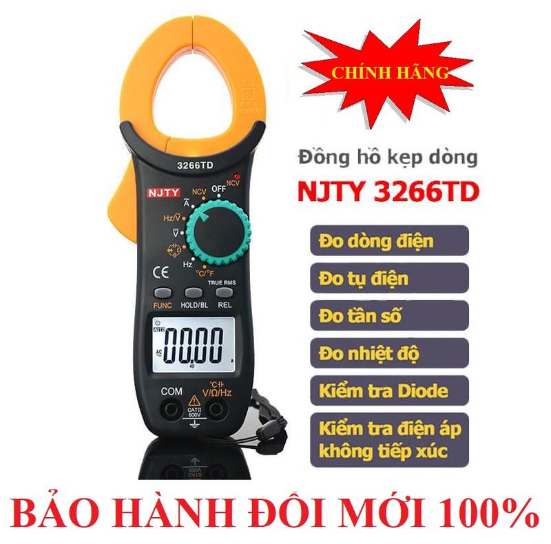  Ampe kìm NJTY 3266TD <LOẠI 1> Đo Tụ Tần Số Nhiệt Độ 