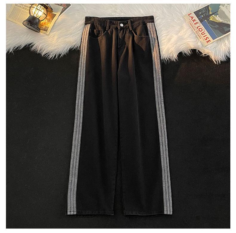 Product Introduction of Quần Dài Denim, Huimo, Phong Cách Mỹ, Đường May Bên Hông Làm Cũ, Khâu Sọc, Kiểu Cleanfit, Dáng Rộng Mùa Thu, Quần Ống Rộng, Dành Cho Nam 6