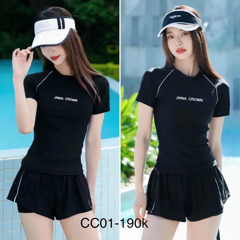 SIZE   M .L .XL   Bikini hai mảnh áo tay ngắn quần đùi 2 lớp dể thương kín đáo trẻ trung Nữ 