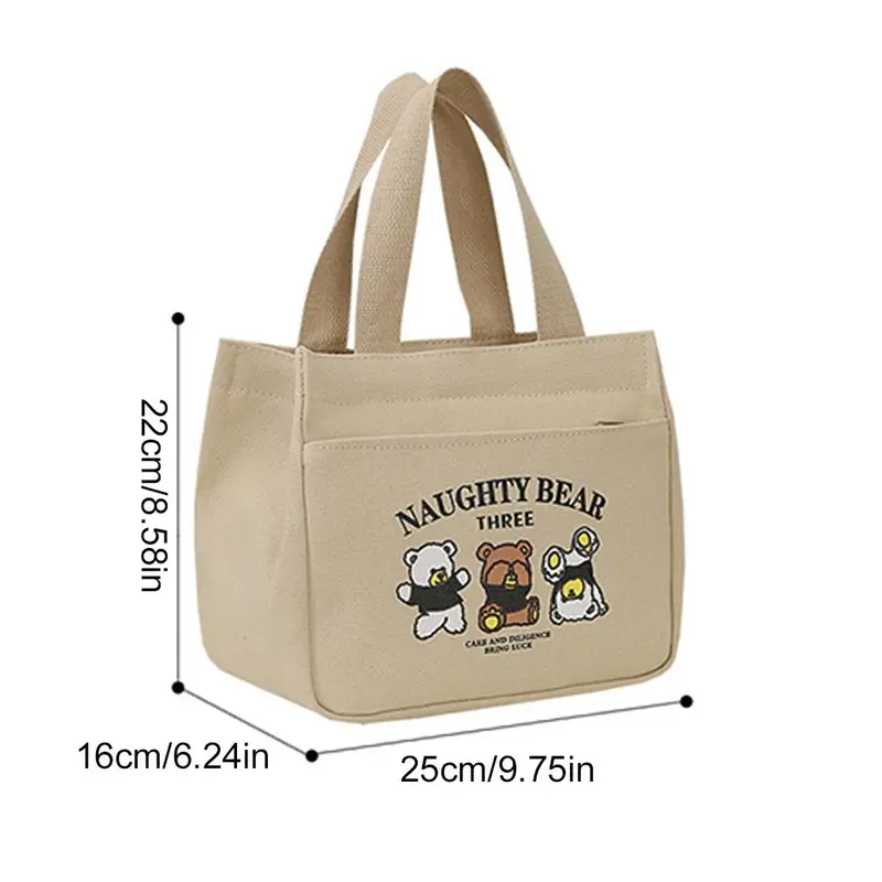 Product Introduction of Túi Xách Vải Bố, Thời Trang, Dung Lượng Lớn, Túi Ăn Trưa, Túi Đeo Vai, Túi Tote Bento Hộp Cơm Trưa Đi Chơi Nhung Bag 0