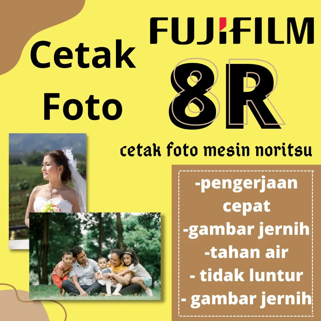 Cetak foto fujifilm Cetak 8R 10R 20x25 Kualitas Terbaik Ter murah