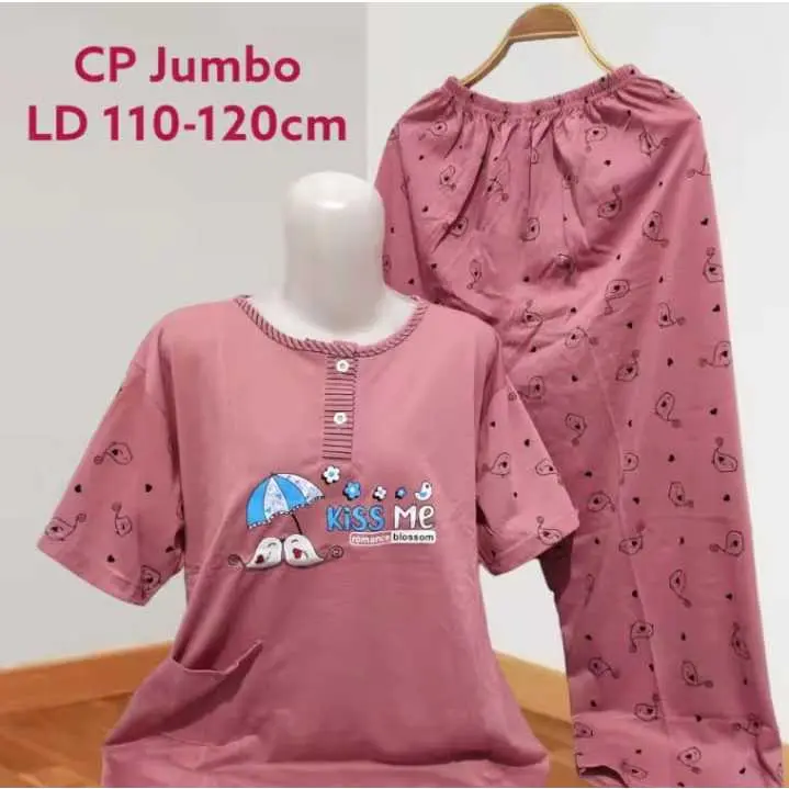 A.M SETELAN CP CELANA PANJANG LENGAN PENDEK BAHAN KAOS WANITA DEWASA TERMURAH