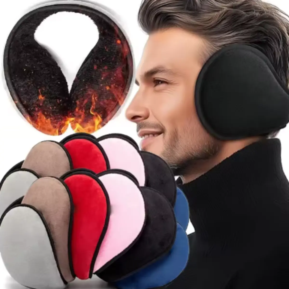 1Pc Warm Thicken Plush Earmuffs Winter Outdoor Cycling Soft Comfortable Ear Muffs Men Women Cycling Ear Cover Protector