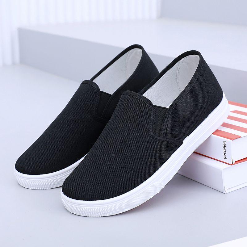Giày Vải Lao Động Bắc Kinh, Giày Nam Và Nữ, Phẳng Màu Trắng, Không Trơn Trượt, Giày Thường Ngày Cổ Thấp, Giày Y Tá, Thoáng Khí, Dễ Phối Đồ, Giày Trắng, Năm 2023 0