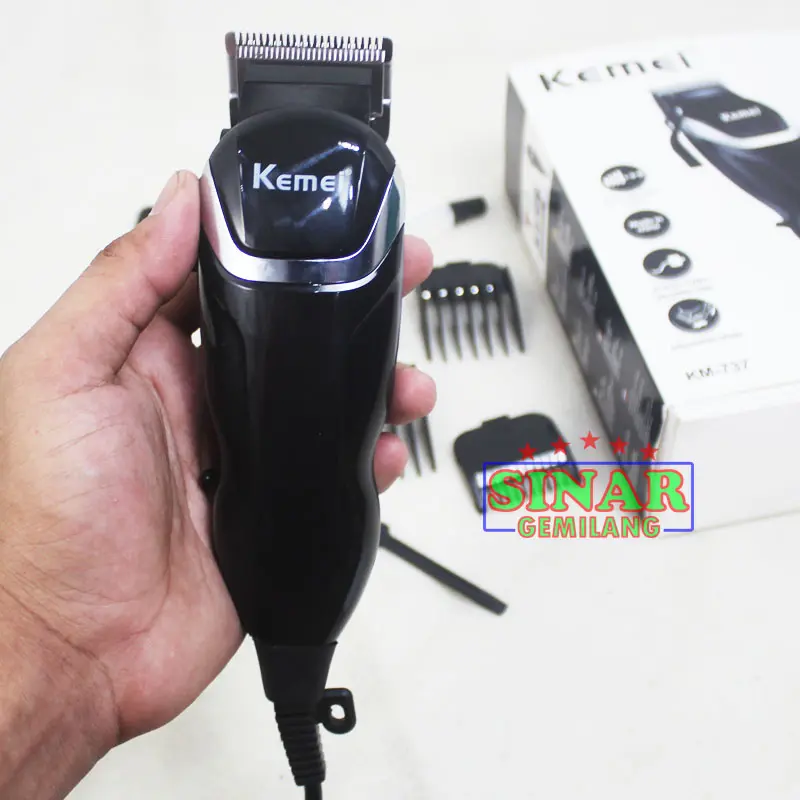 Hair Clipper Kemei KM-737 Alat Cukur Rambut Barbershop Mesin Pangkas Dan Potong Rambut Elektrik 1