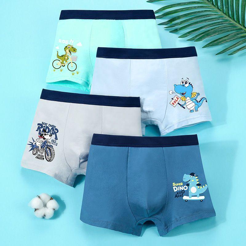 Children's Cotton Underwear Boy's Boxer Shorts Boys Middle and Big Children Summer Thin Breathable Boxers 10 Shorts 12 Years Old 1