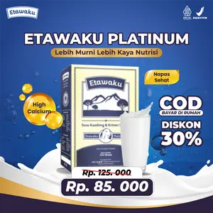 ETAWAKU PLATINUM- Susu Kambing Etawa Murni dengan Krimer Nabati. Bisa diminum oleh Anak- anak, Remaja, Dewasa dan Orang Tua (Segala Usia)[Milk, Bubuk, Dairy]