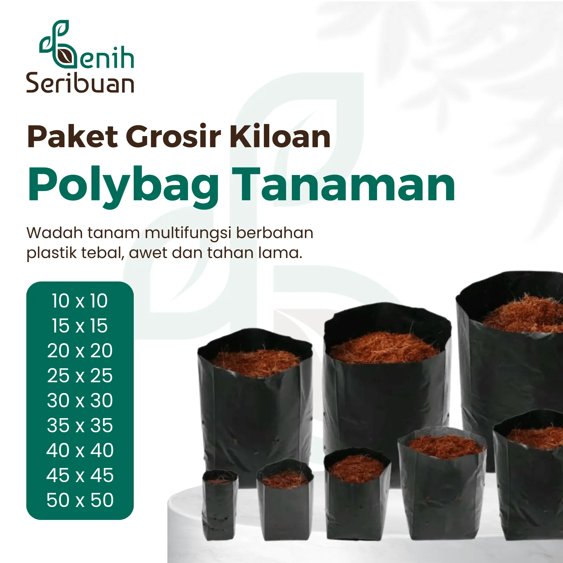 Polybag Tanaman 1kg Tebal Plastik Polibag Kiloan Tahan Lama