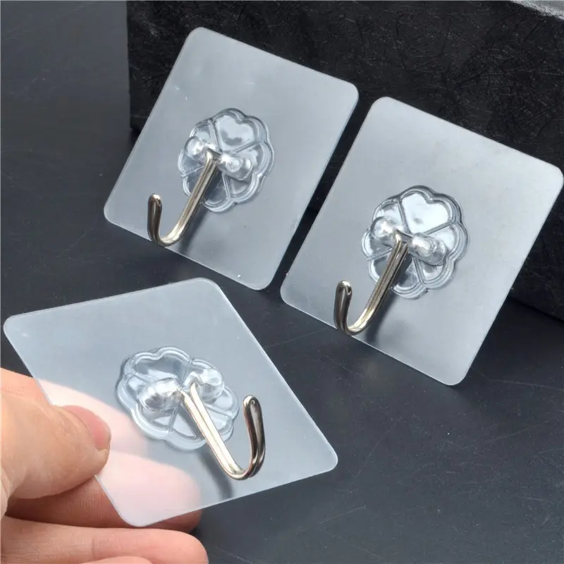 Móc Dán Tường Treo Đồ Trong Suốt - Móc Dính Cường Lực Siêu Dính Đa Năng